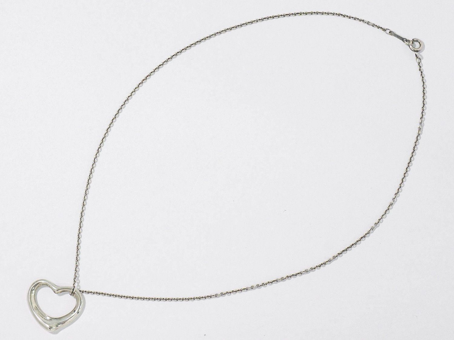 Tiffany & Co Open Heart 925 Necklace Pendant Silver — view 2