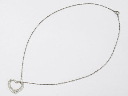 Tiffany & Co Open Heart 925 Necklace Pendant Silver — view 2