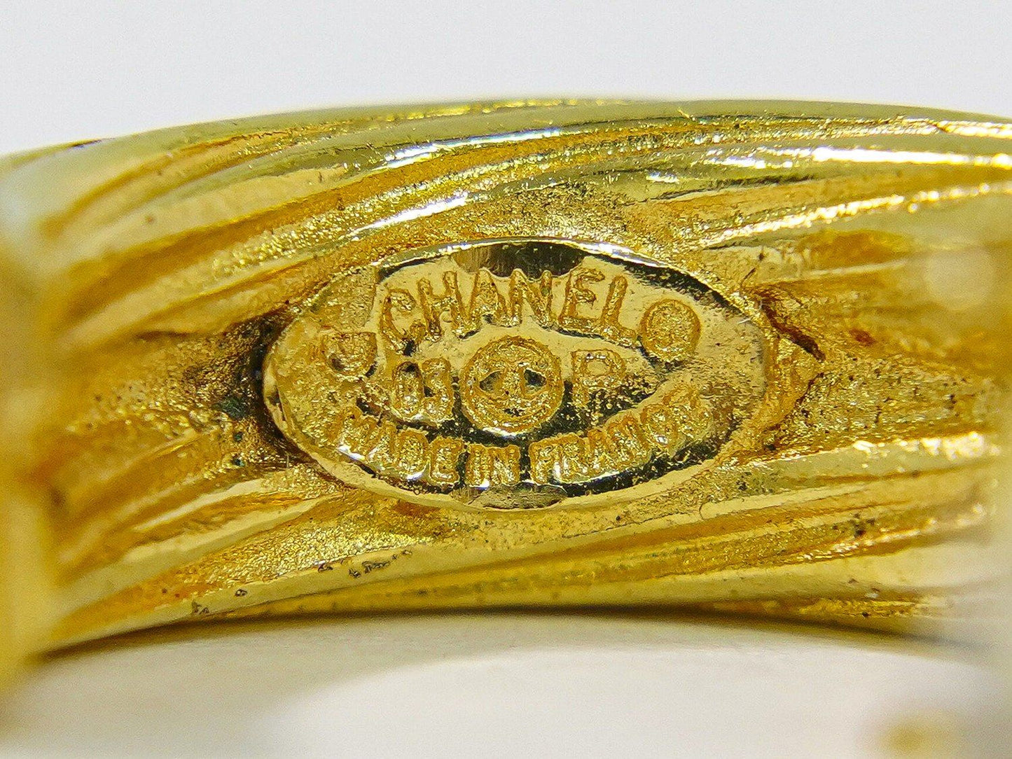 Chanel CC Logo Hoop Earrings Gold Plated — view 9