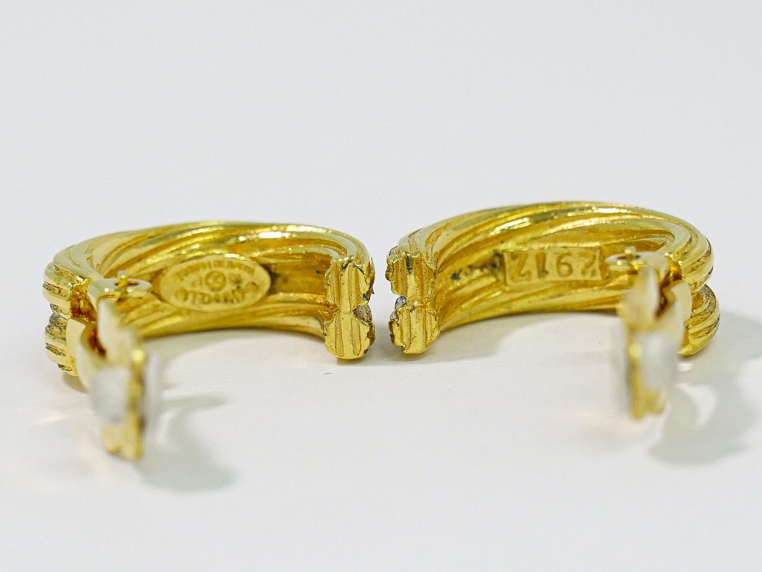 Chanel CC Logo Hoop Earrings Gold Plated — view 3