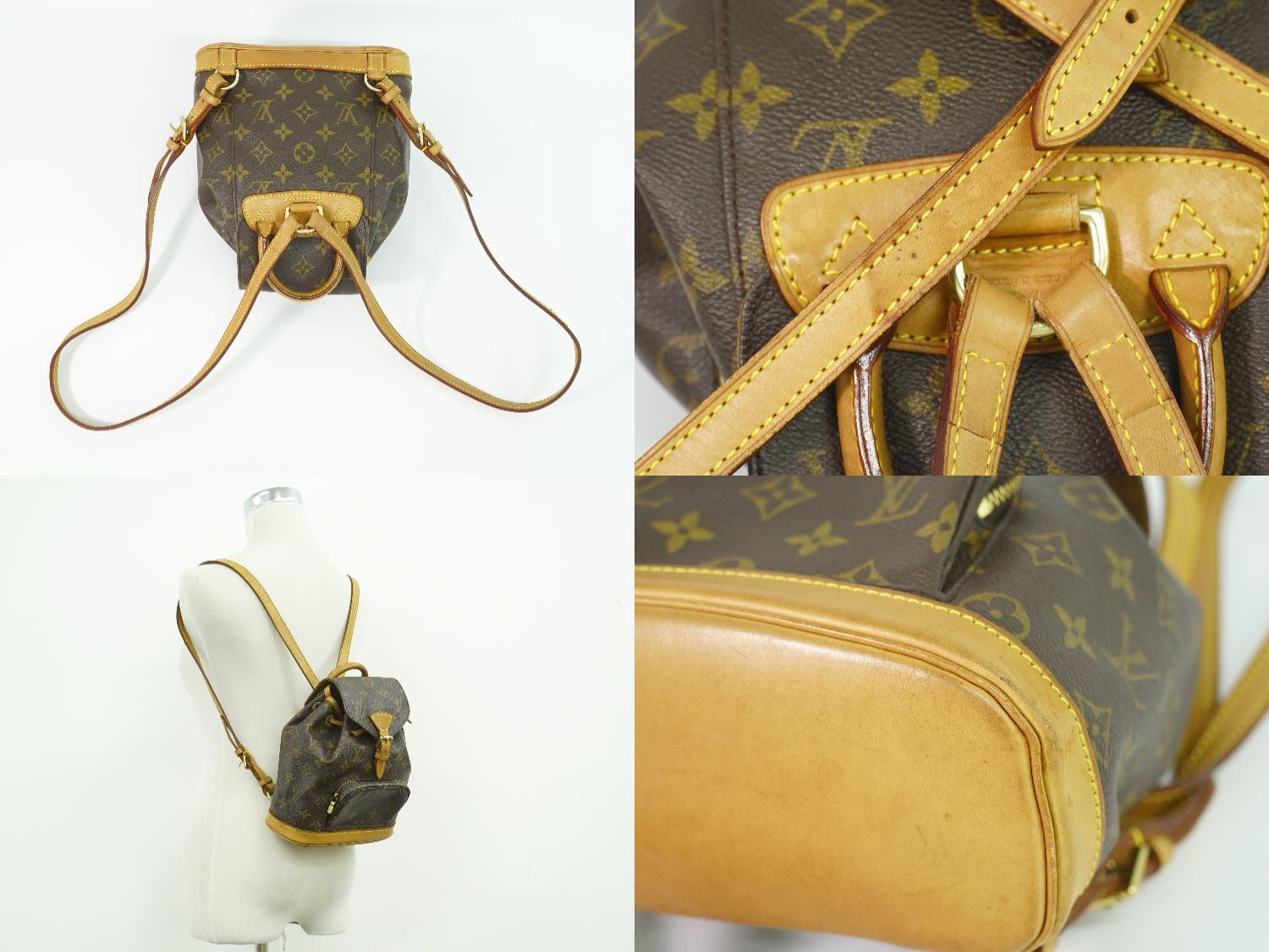 Louis Vuitton LV Mini Montsouris Monogram Backpack Brown — view 6