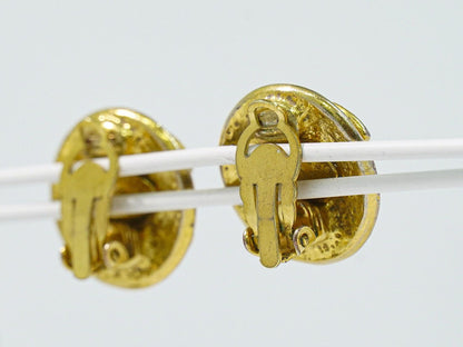 Chanel CC Logo Earrings Gold Plated — view 8