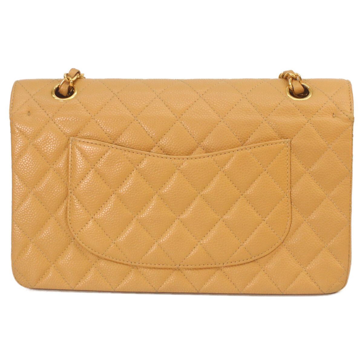 Chanel Beige Caviar Gold Quilted 25 Shoulder Bag — view 3