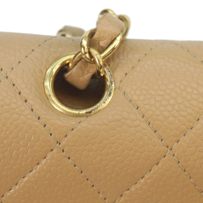Chanel Beige Caviar Gold Quilted 25 Shoulder Bag — view 7