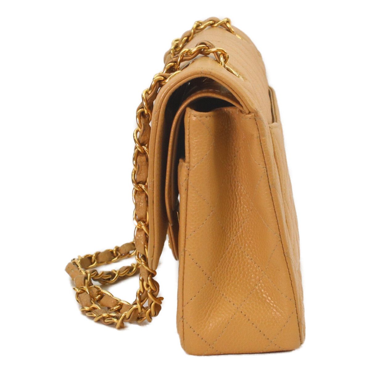 Chanel Beige Caviar Gold Quilted 25 Shoulder Bag — view 2