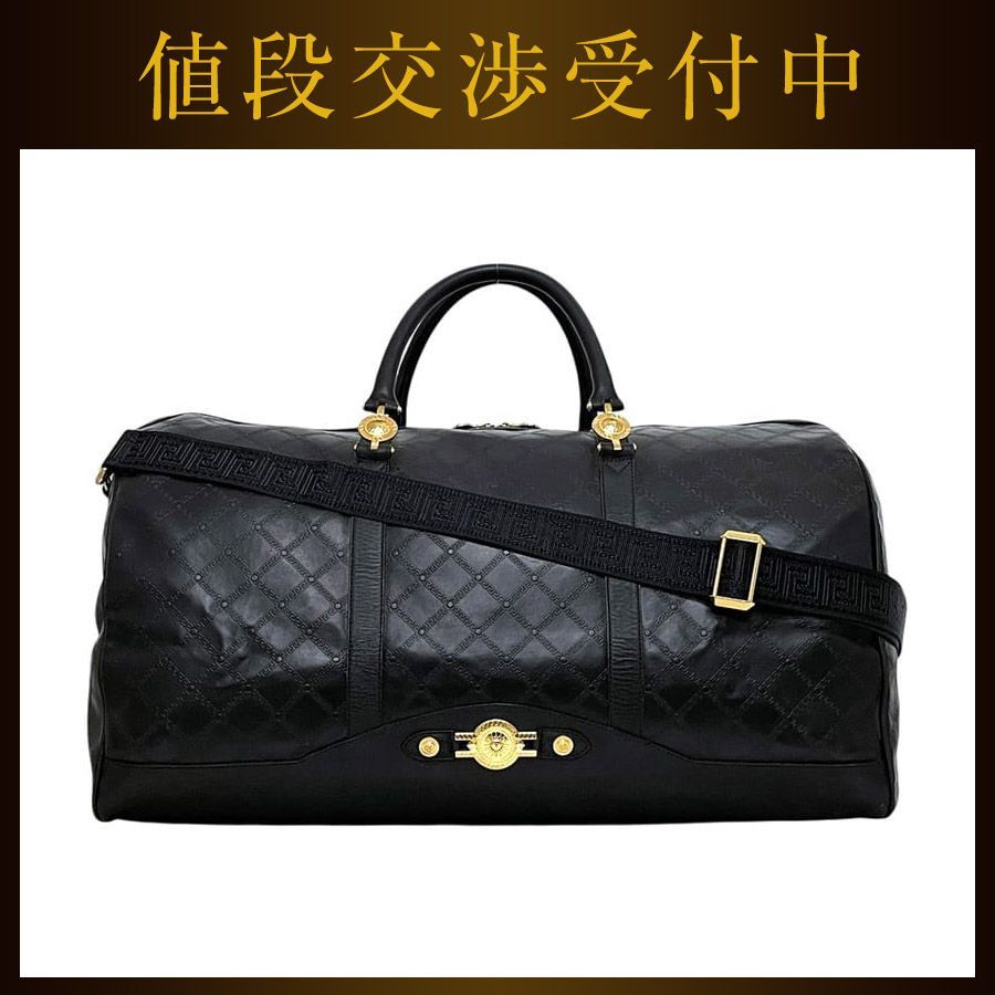 Versace Gianni 2-Way Boston Bag Black