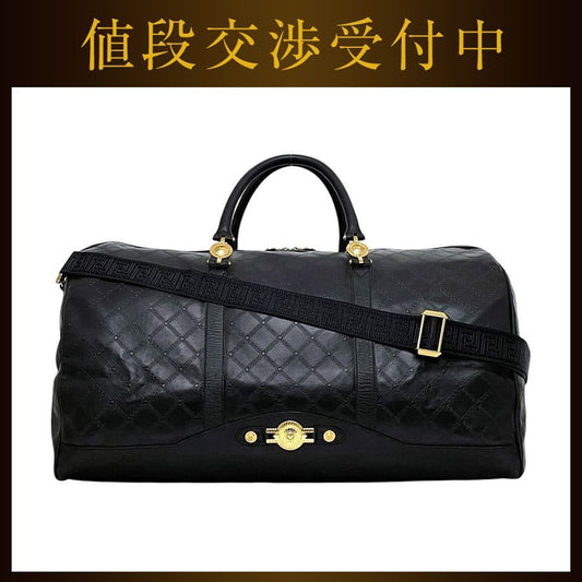 Versace Gianni 2-Way Boston Bag Black