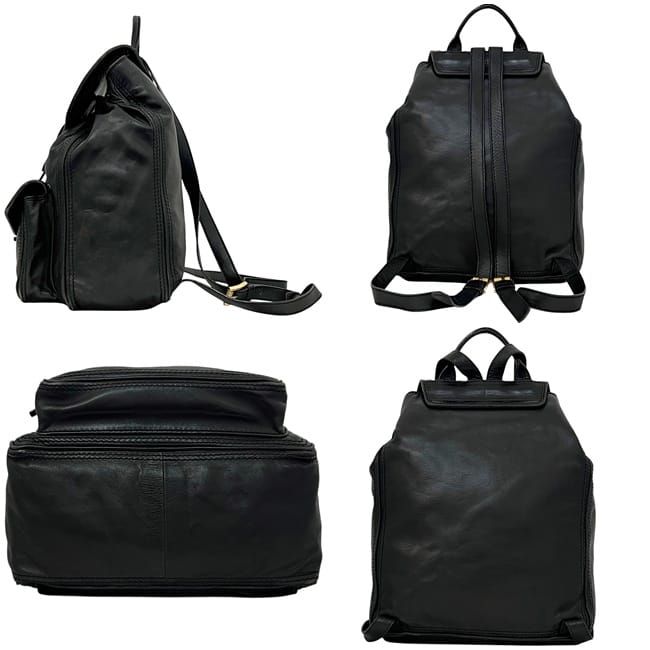 Bottega Veneta Backpack Black Intrecciato Leather — view 2