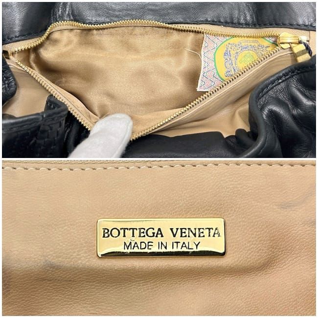 Bottega Veneta Backpack Black Intrecciato Leather — view 4