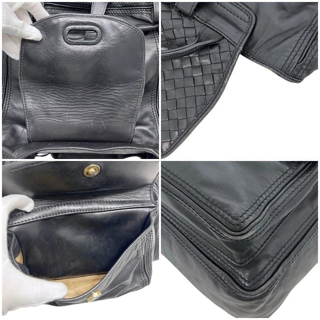 Bottega Veneta Backpack Black Intrecciato Leather — view 5