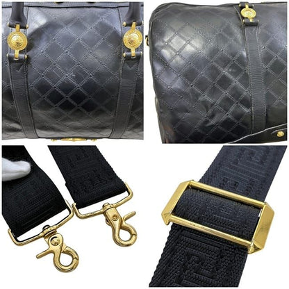 Versace Gianni 2-Way Boston Bag Black — view 9