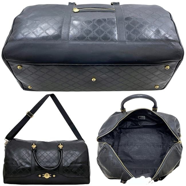 Versace Gianni 2-Way Boston Bag Black — view 3