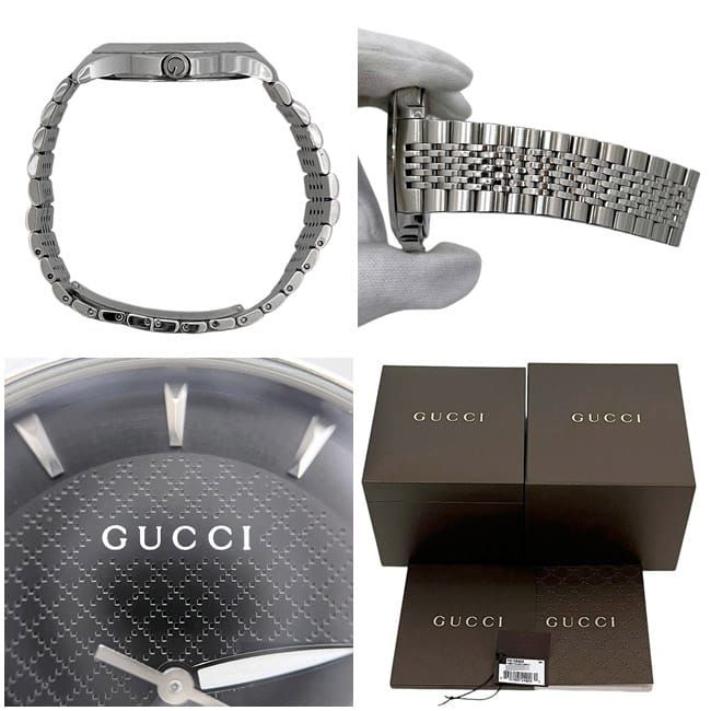 Gucci Watch Timeless Black Silver 126.4 — view 3