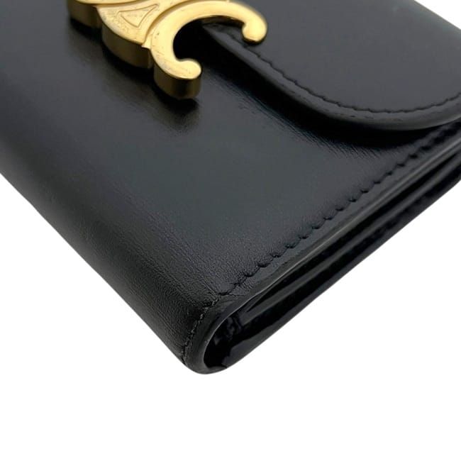 Celine Trifold Wallet Small Flap Black — view 8