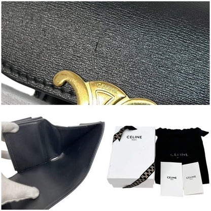 Celine Trifold Wallet Small Flap Black — view 6