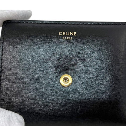 Celine Trifold Wallet Small Flap Black — view 9