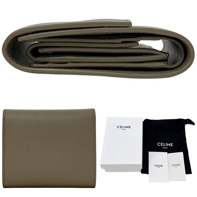Celine Trifold Wallet Small Gray Ju — view 2