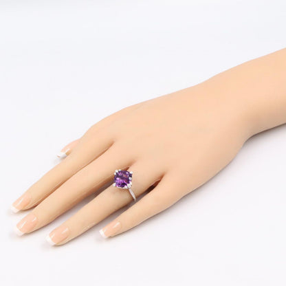 Cartier Ring Amethyst Diamond Indian Mystery 18k White Gold — view 9