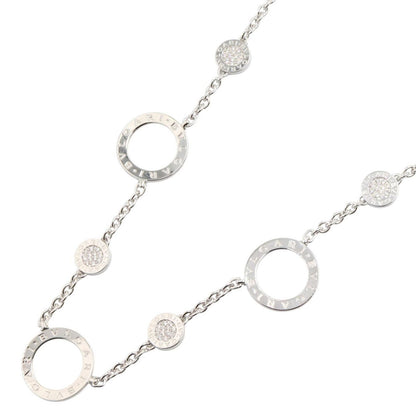 Bvlgari Necklace Risottoir Diamond 38 46.5 cm 18k White Gold