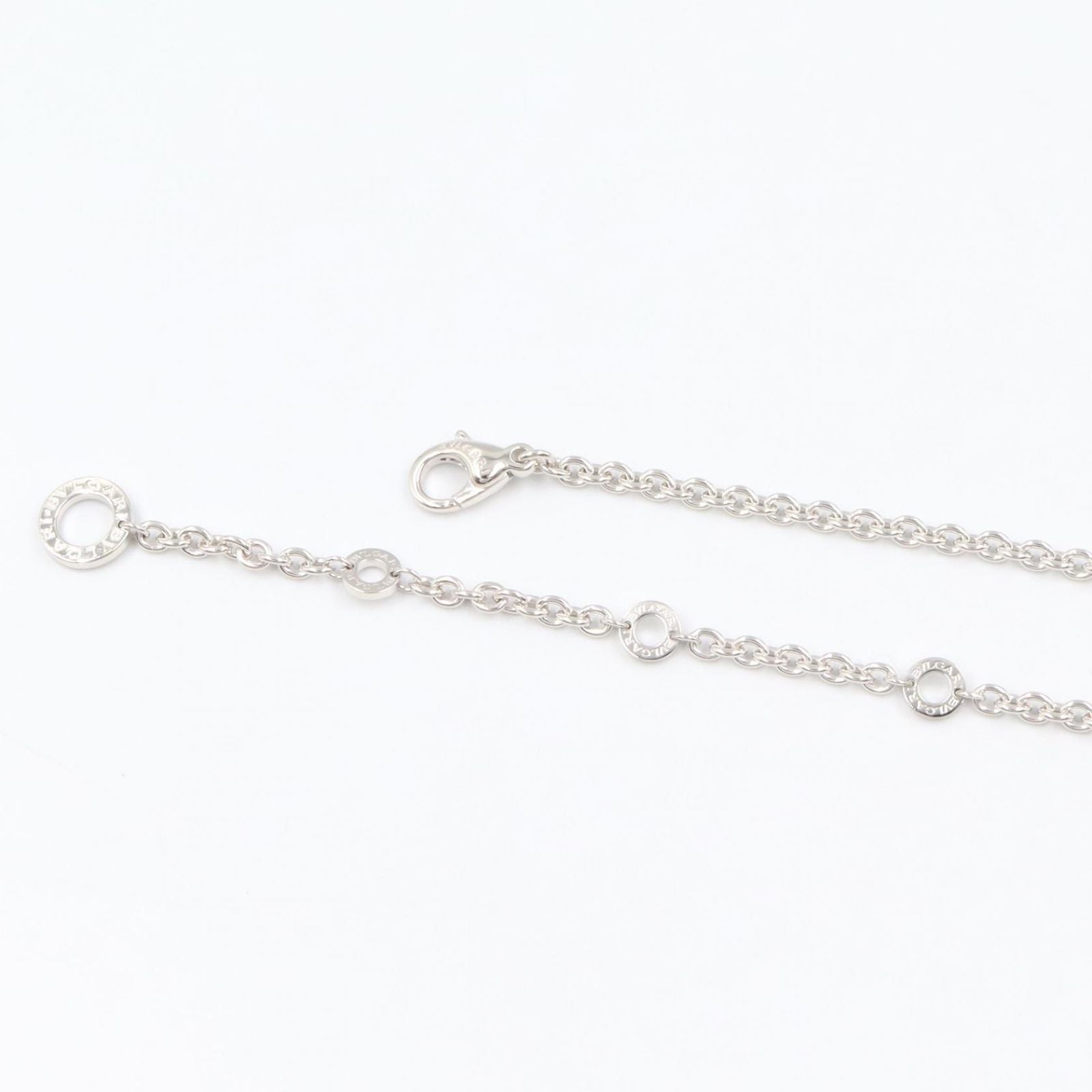 Bvlgari Necklace Risottoir Diamond 38 46.5 cm 18k White Gold — view 5
