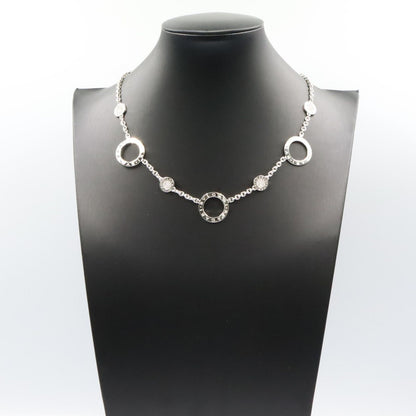 Bvlgari Necklace Risottoir Diamond 38 46.5 cm 18k White Gold — view 7