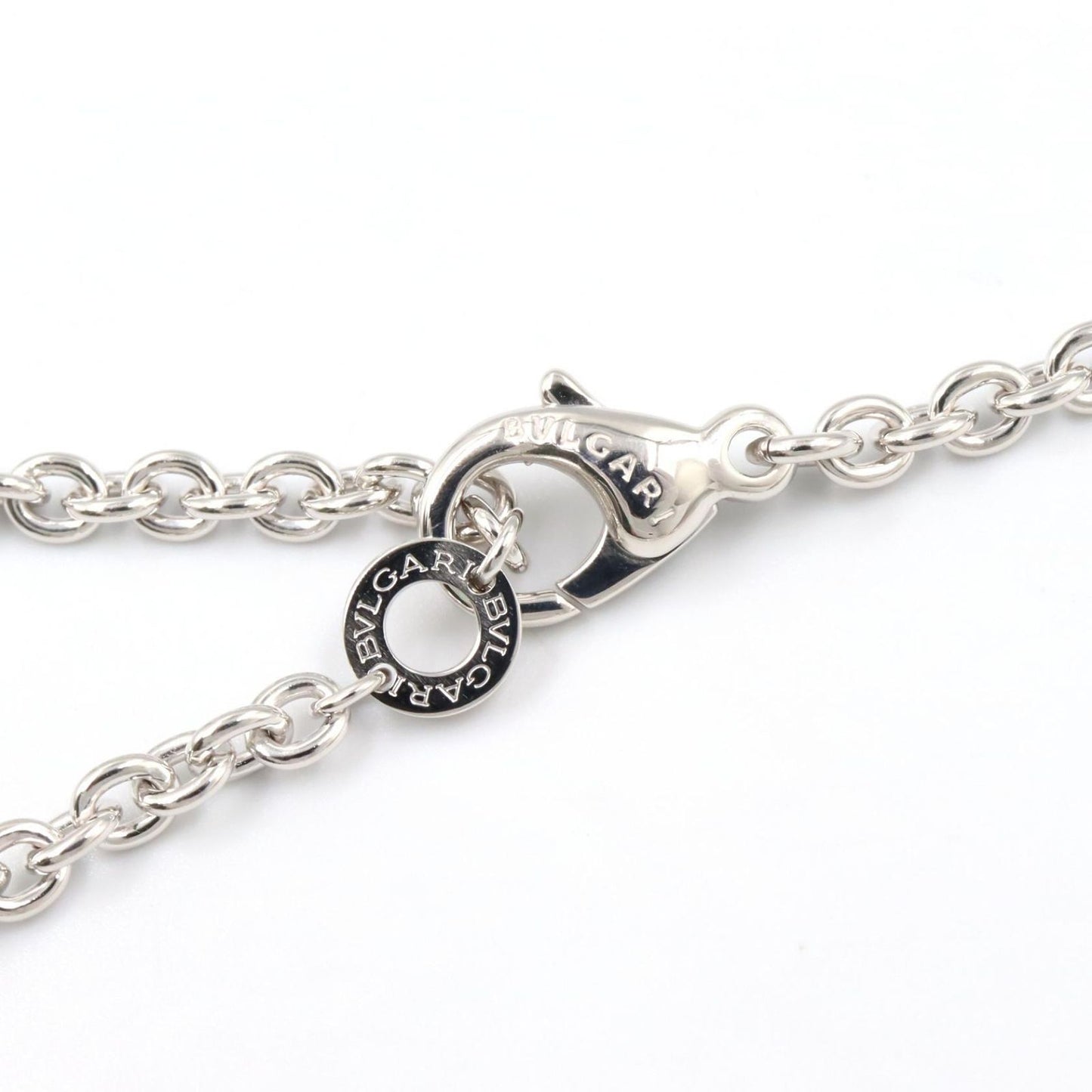 Bvlgari Necklace Risottoir Diamond 38 46.5 cm 18k White Gold — view 4
