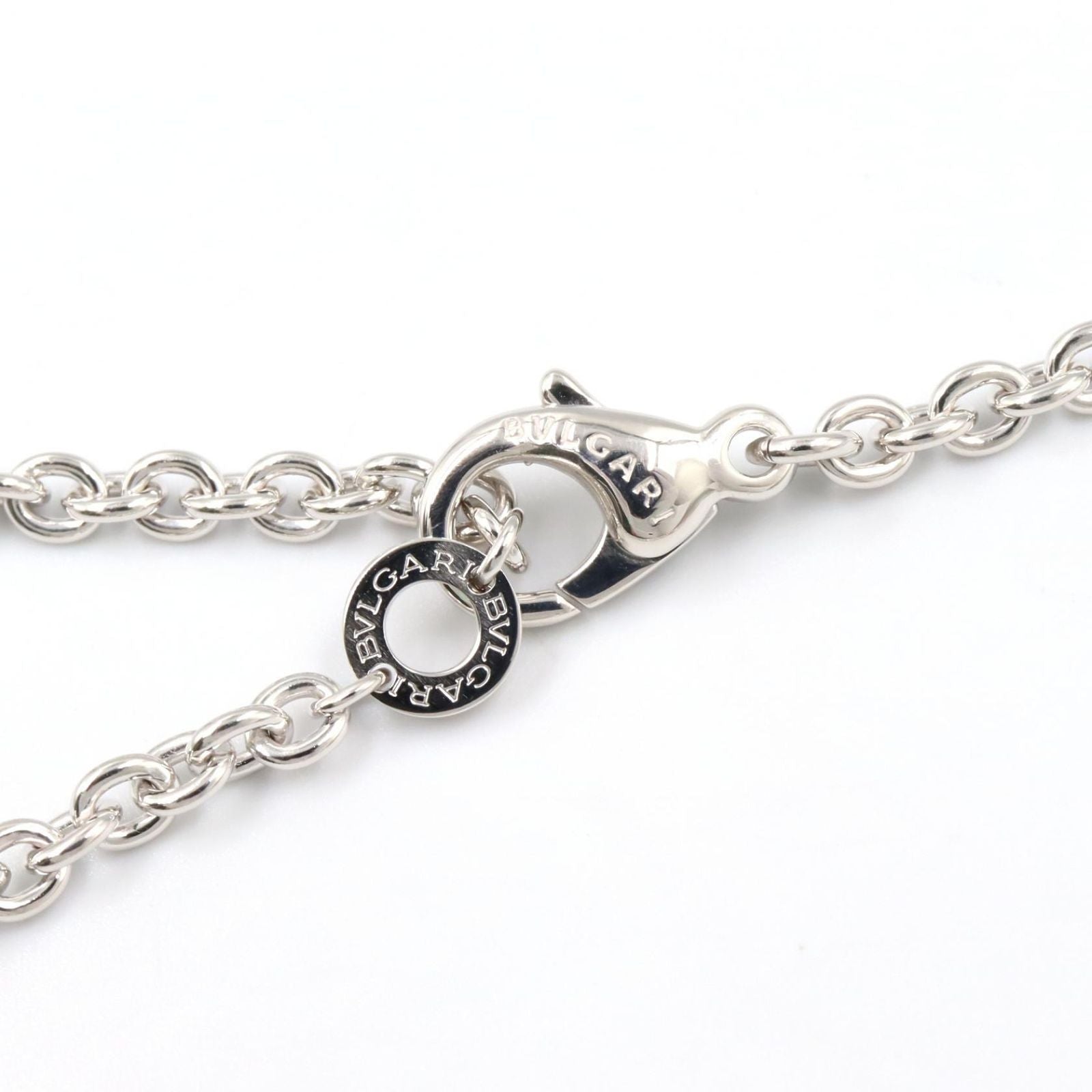 Bvlgari Necklace Risottoir Diamond 38 46.5 cm 18k White Gold — view 4