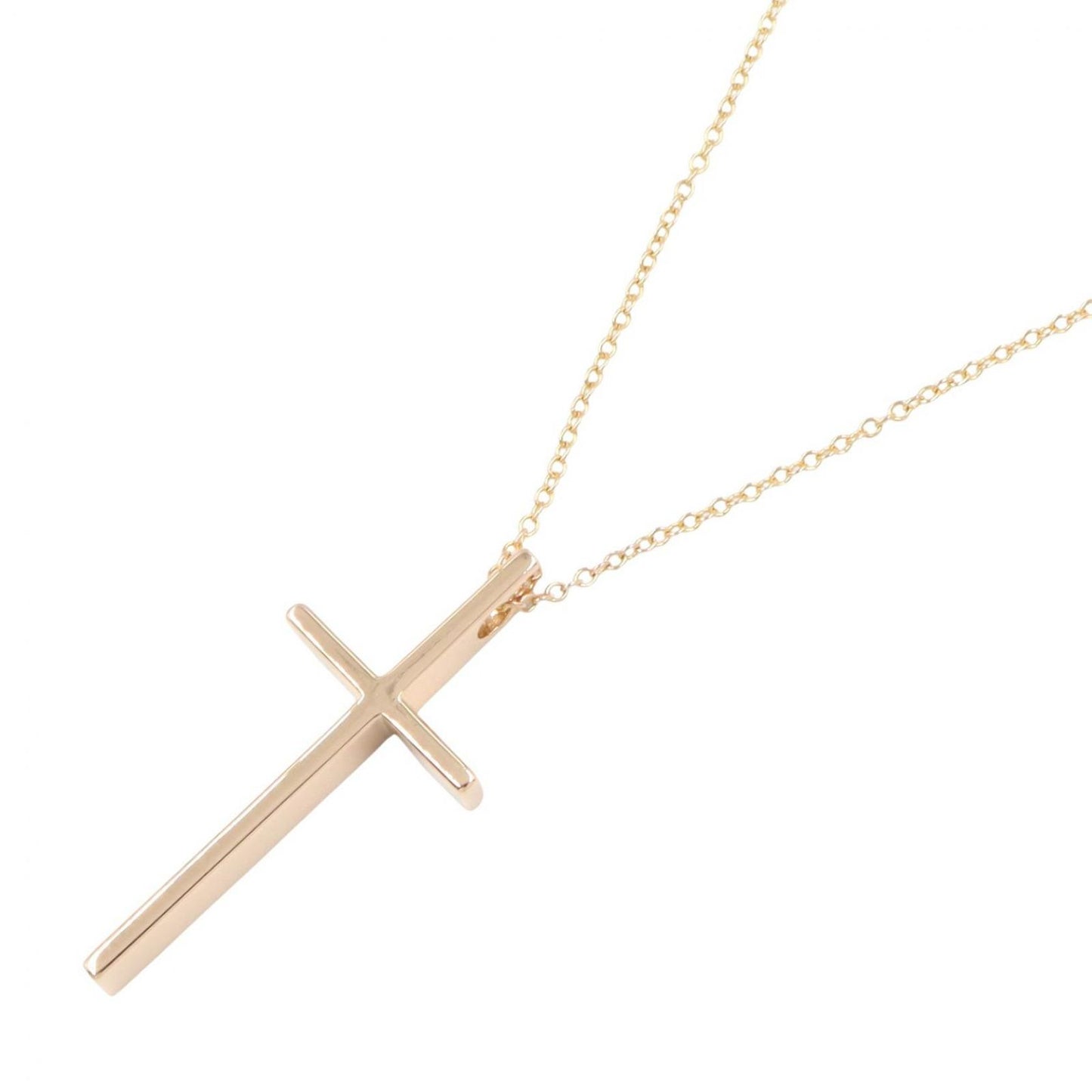 Tiffany & Co Necklace Cross 47 cm 18k Pink Gold