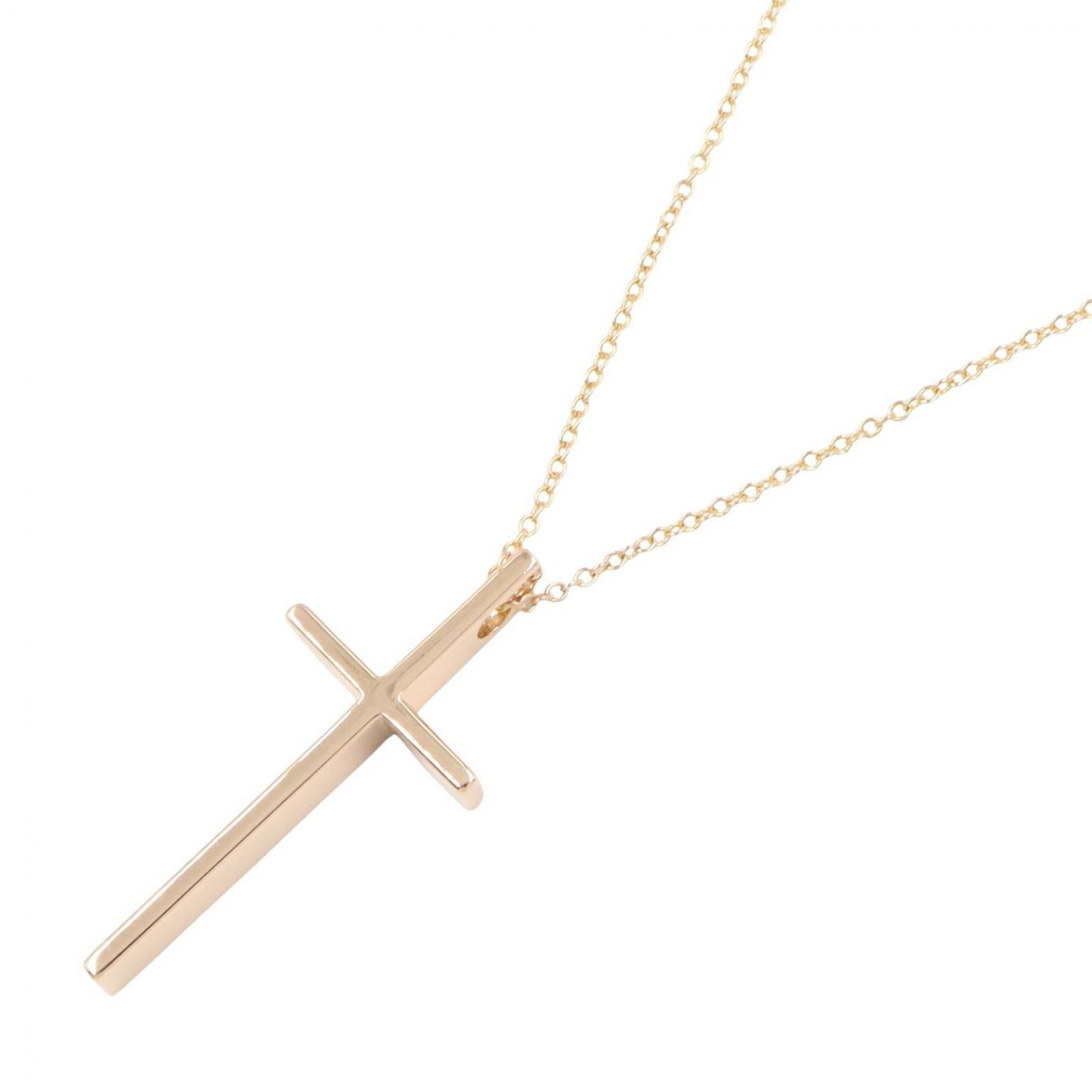 Tiffany & Co Necklace Cross 47 cm 18k Pink Gold