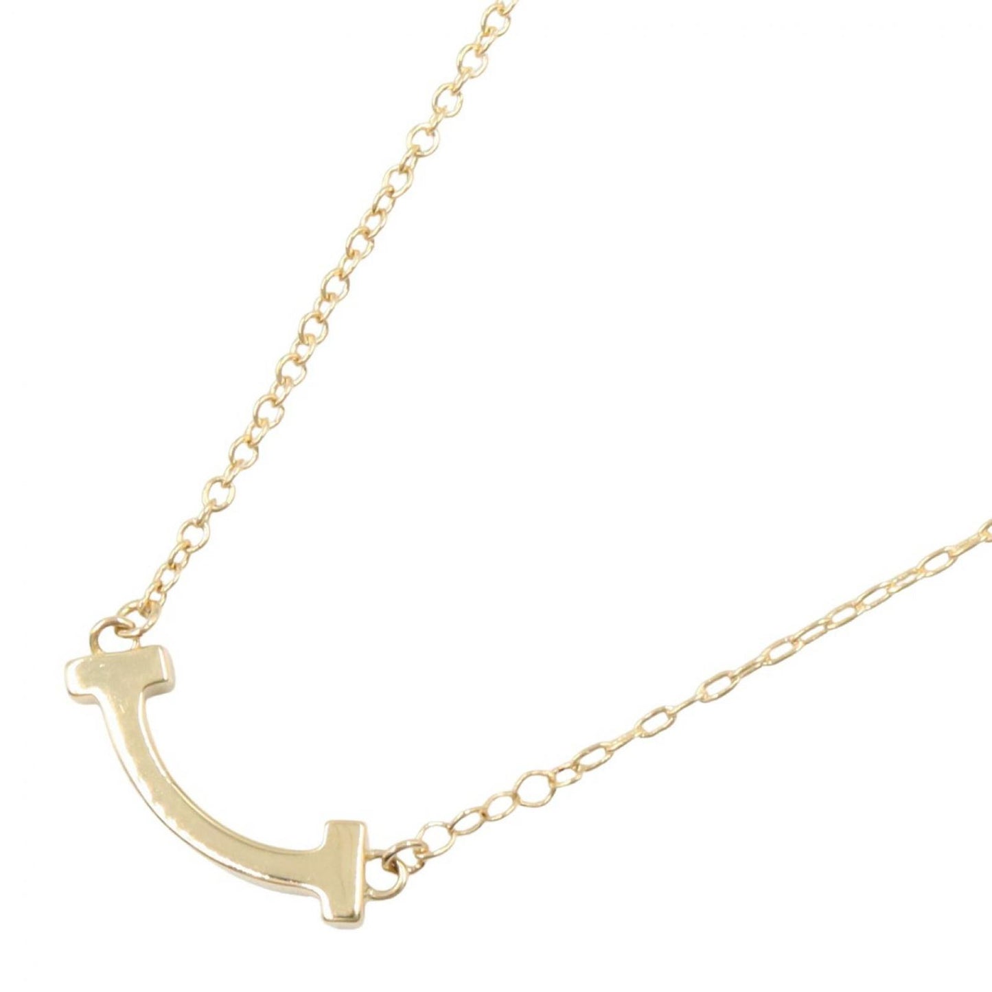 Tiffany & Co Necklace T Smile Mini 44.5 50 cm 18k