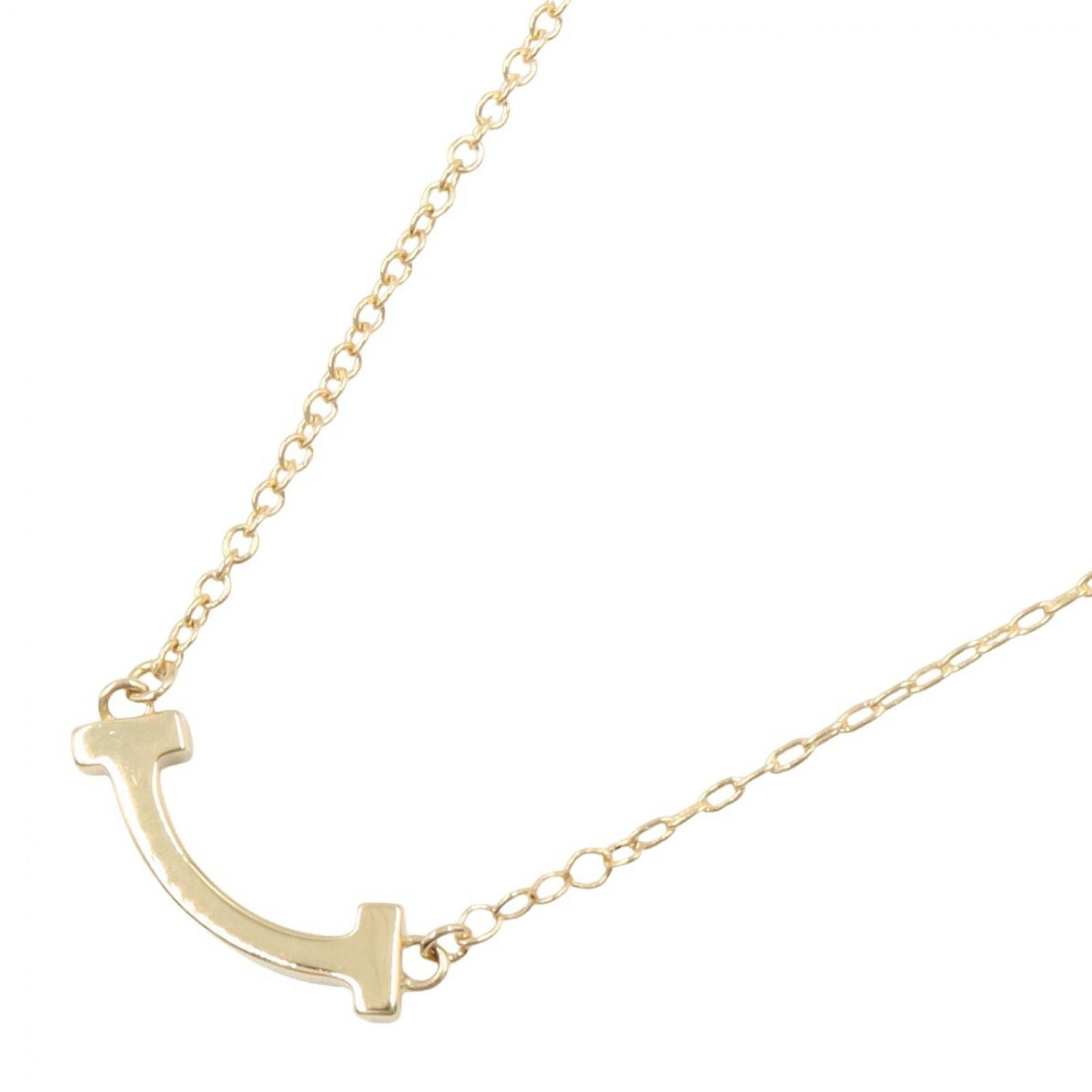Tiffany & Co Necklace T Smile Mini 44.5 50 cm 18k
