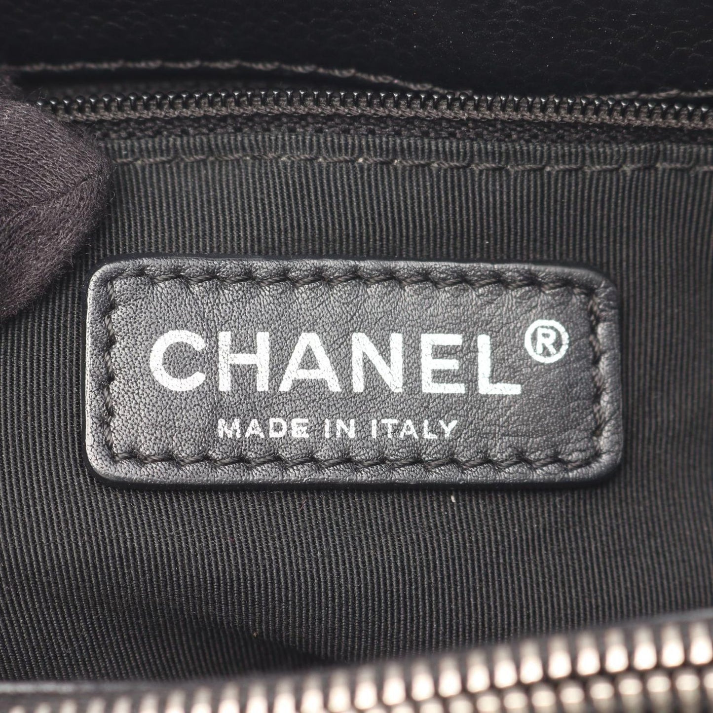 Chanel Tote Quilted Grand Shopping GST Black Caviar Leather GST Chain — view 4