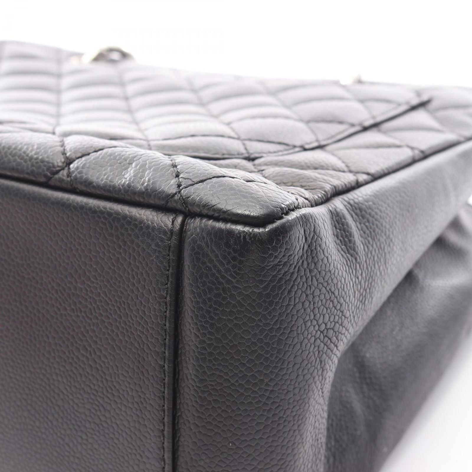 Chanel Tote Quilted Grand Shopping GST Black Caviar Leather GST Chain — view 7