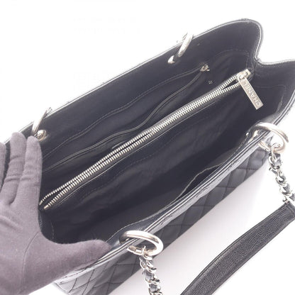 Chanel Tote Quilted Grand Shopping GST Black Caviar Leather GST Chain — view 3
