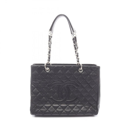 Chanel Tote Quilted Grand Shopping GST Black Caviar Leather GST Chain