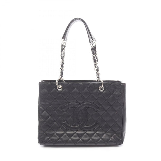 Chanel Tote Quilted Grand Shopping GST Black Caviar Leather GST Chain