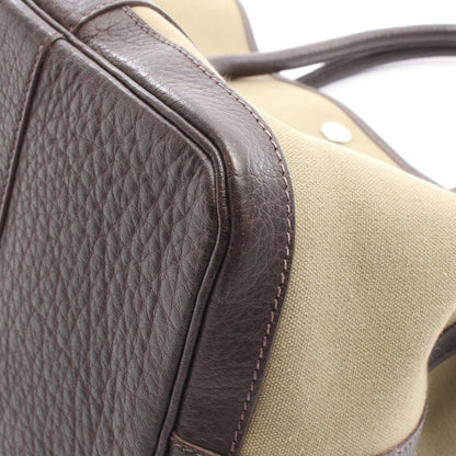 Hermes Tote Garden Party PM Khaki Ebene Leather — view 9