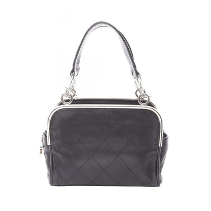 Chanel Handbag Quilted Black Lambskin Coco Charm