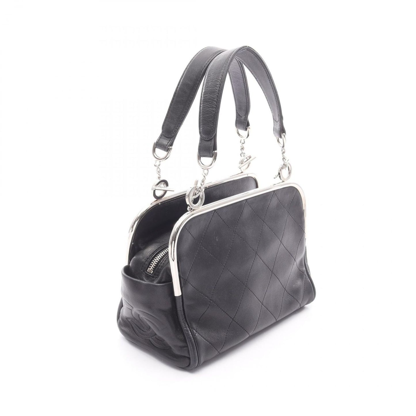 Chanel Handbag Quilted Black Lambskin Coco Charm — view 2