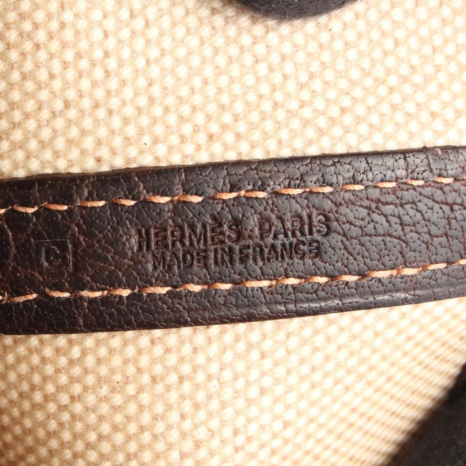 Hermes Tote Garden Party PM Ecru Ebene Leather — view 4