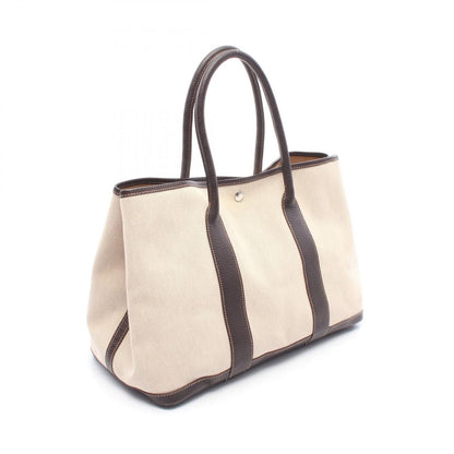 Hermes Tote Garden Party PM Ecru Ebene Leather — view 2