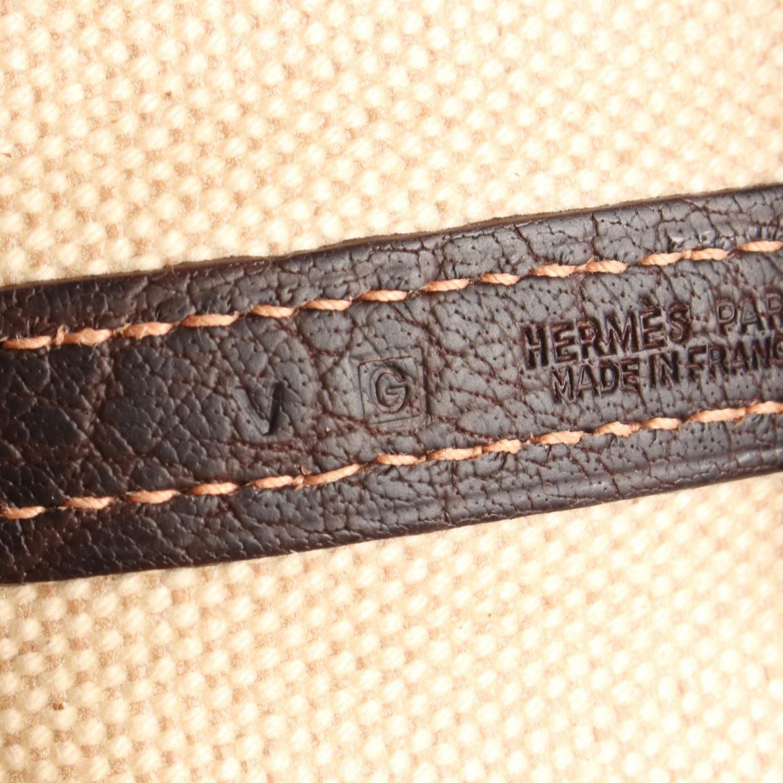 Hermes Tote Garden Party PM Ecru Ebene Leather — view 5