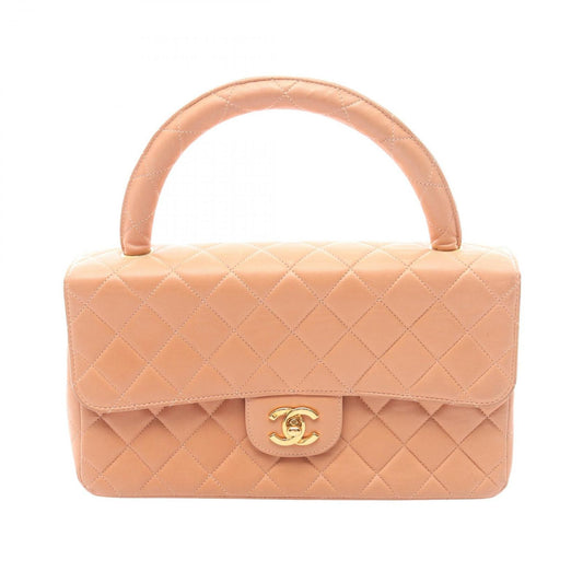Chanel Handbag Quilted Parent Child Bag Coral Orange Lambskin