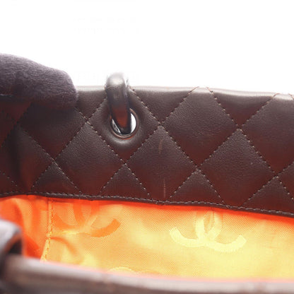 Chanel Tote Cambon Line Dark Brown Leather Patent — view 9