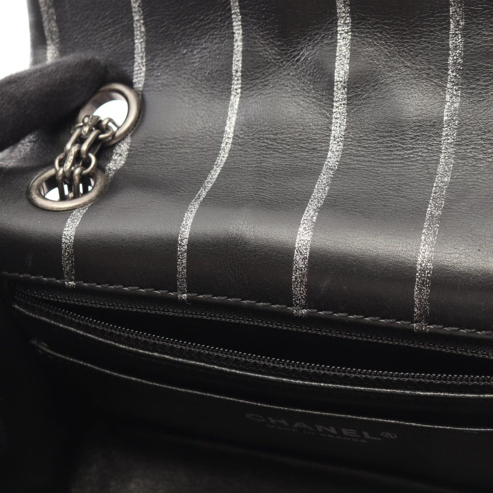 Chanel Shoulder Bag 2.55 Mini Quilted Black Lambskin Chain — view 6