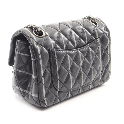 Chanel Shoulder Bag 2.55 Mini Quilted Black Lambskin Chain — view 2