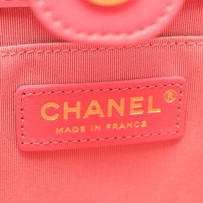 Chanel Shoulder Bag Quilted CC Logo Pink Lambskin Chain — view 4