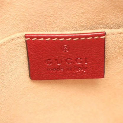 Gucci Shoulder Bag GG Marmont Canvas Beige Red — view 4
