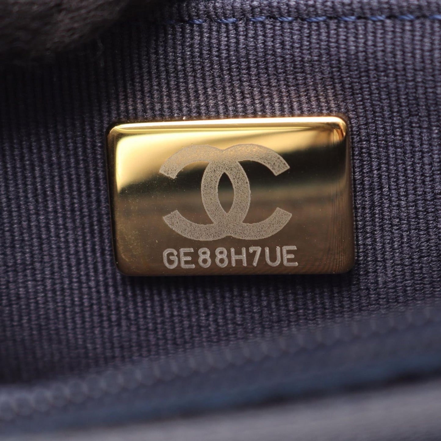 Chanel Shoulder Bag Quilted Navy Caviar Leather Chain Wallet — view 5