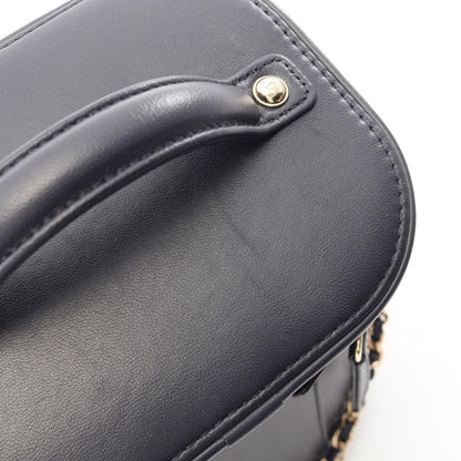 Chanel Handbag CC Logo 2-Way Navy Lambskin CC Vanity Chain — view 6